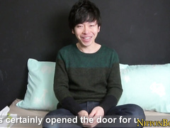 Asian Dude Stimulates his Dick with a Massive Vibrator