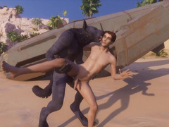 Wild Life / Werewolf Fucks Guy (Gay Furry)