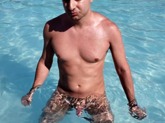 Naked at a public pool and CAUGHT