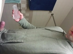 Jerk off before school with a creamy ending