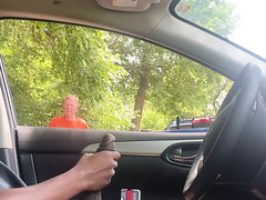 BIG COCK OLD MAN CATCHES ME STROKING WHILE CRUISING!