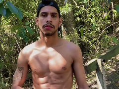 Brazilian stallion showing off his monster beautiful cock 2