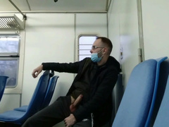 Risky train jerking & pissing - part 2