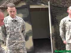 Army soldier deepthroating sergeants cock