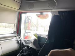 in the cab of my truck, I jerk off my cock until I cum